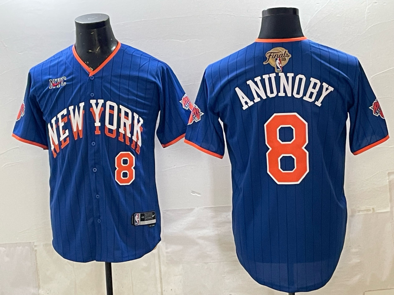 Men New York Knicks #8 Anunoby blue 2026 Nike NBA jersey 0715005